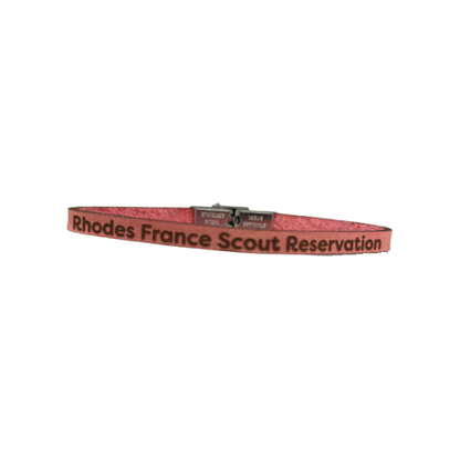 Bracelet 5MM Leather - Rhodes France Scout Reservation