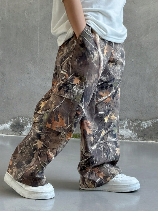Bubblio 1pc Young Boy Casual Sports Cute Graphic Print Straight Leg Pants,Versatile For Daily Wear,School,Hangouts,Suitable For Spring,Summer,Autumn & Winter