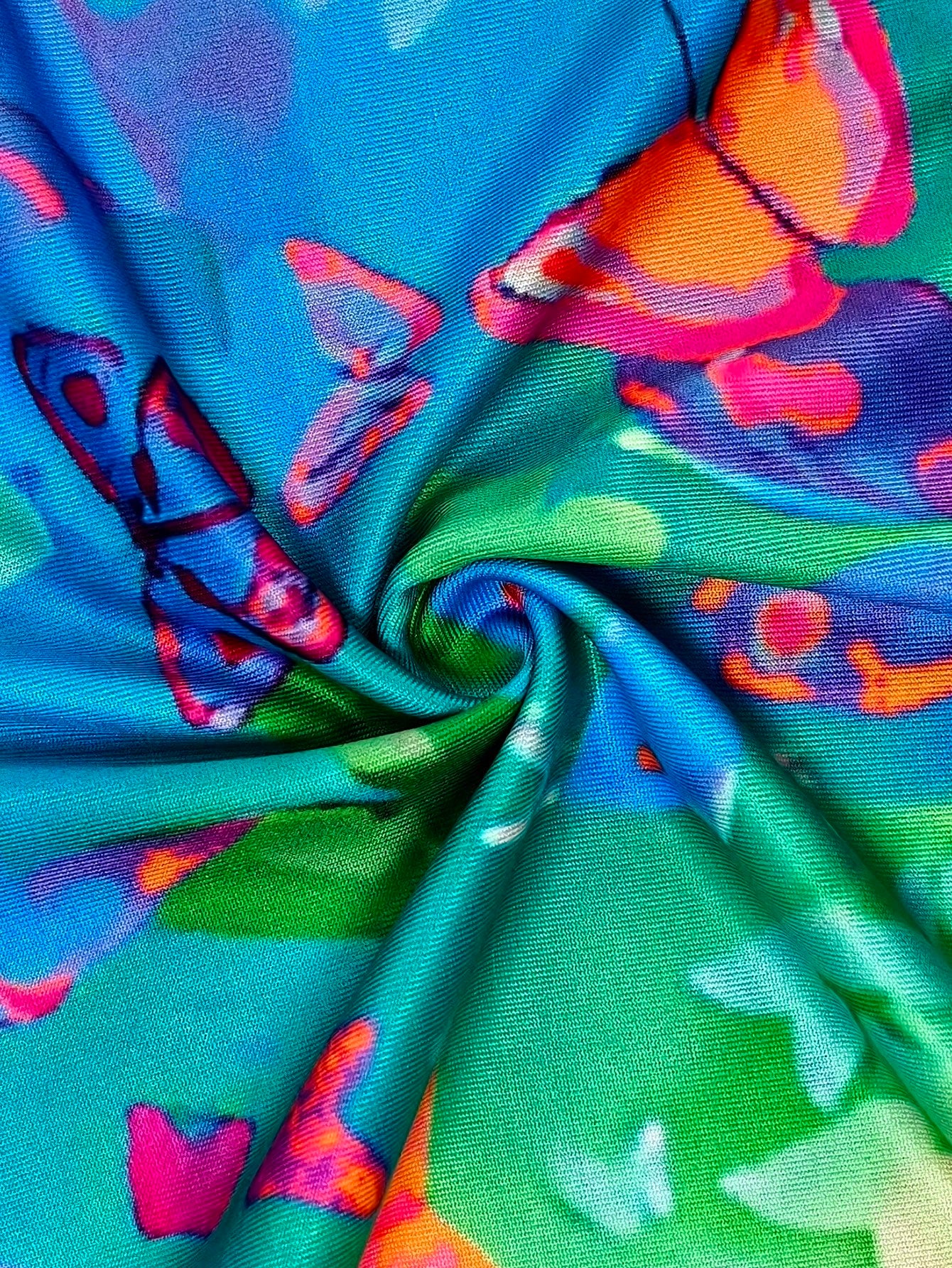 Butterfly Ombre Print Dress, Women's Casual Vacation Daily Wear, Sleeveless V-Neck Dress Summer Elegant