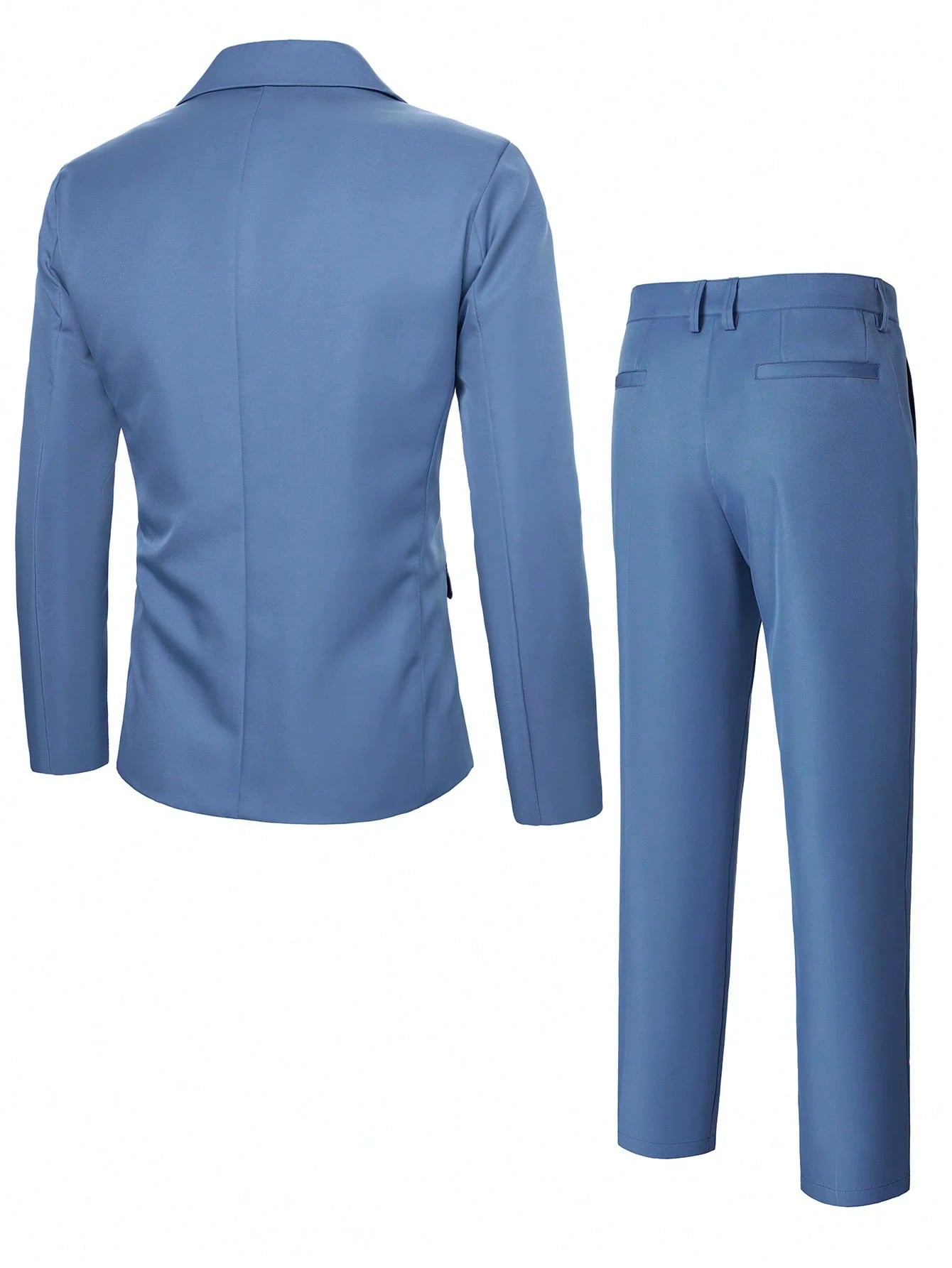 Calvornis Men's Contrast Color Lapel Blazer & Trousers Formal Suit Set Wedding Suit Formal, Ceremony