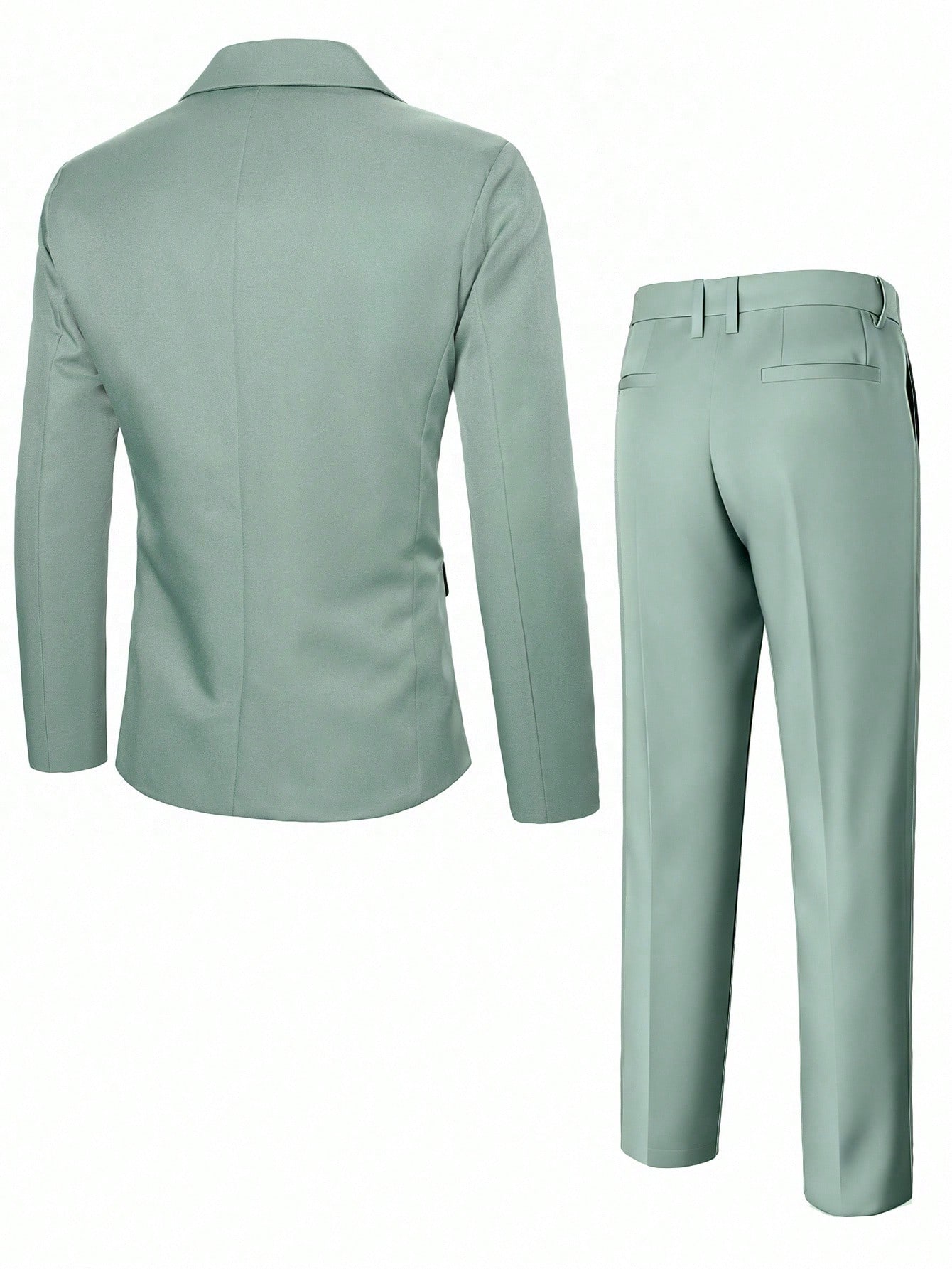 Calvornis Men's Contrast Color Lapel Blazer & Trousers Formal Suit Set Wedding Suit Formal, Ceremony