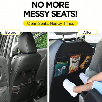 Car Back Seat Cover, With 3 Storage Pockets, Extra Large Waterproof Back Seat Protector, Car Seat Backrest Protector, Dust-Proof, Mud-Proof, Scratch-Resistant