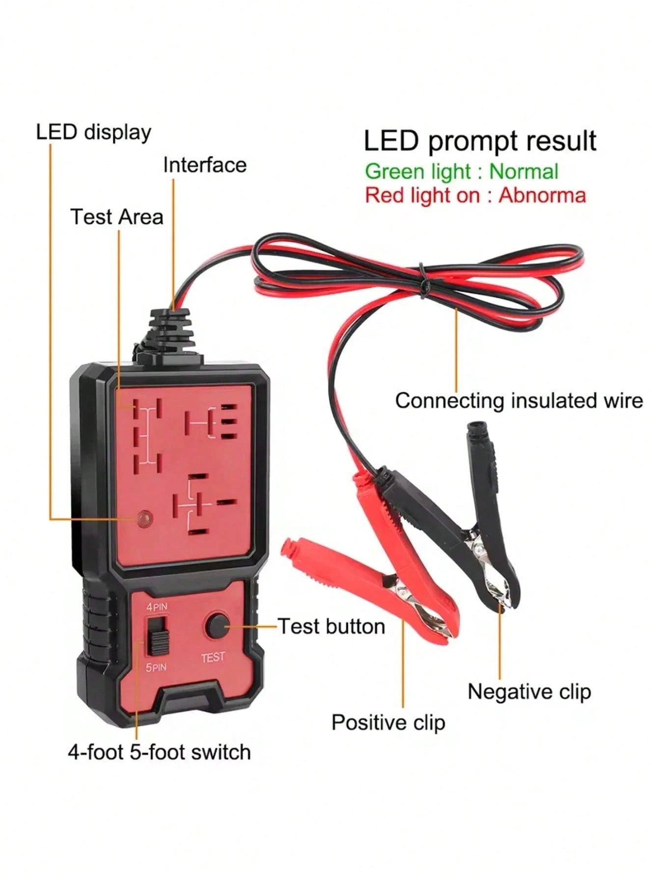 Car Battery Checker Electronic Test Car Relay Tester Diagnostic Tools Automotive Accessories