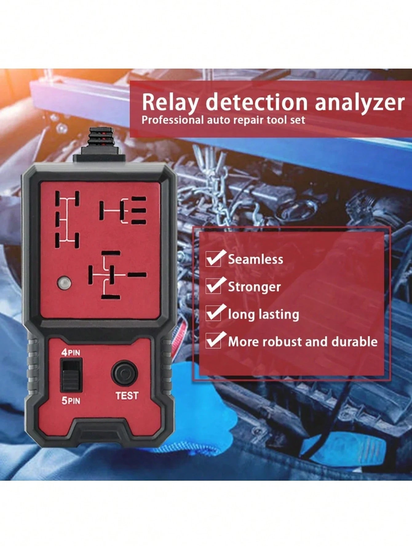 Car Battery Checker Electronic Test Car Relay Tester Diagnostic Tools Automotive Accessories