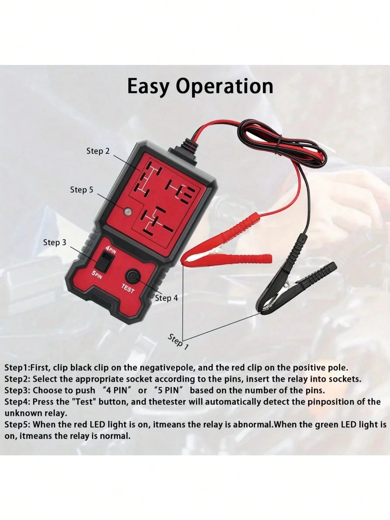 Car Battery Checker Electronic Test Car Relay Tester Diagnostic Tools Automotive Accessories