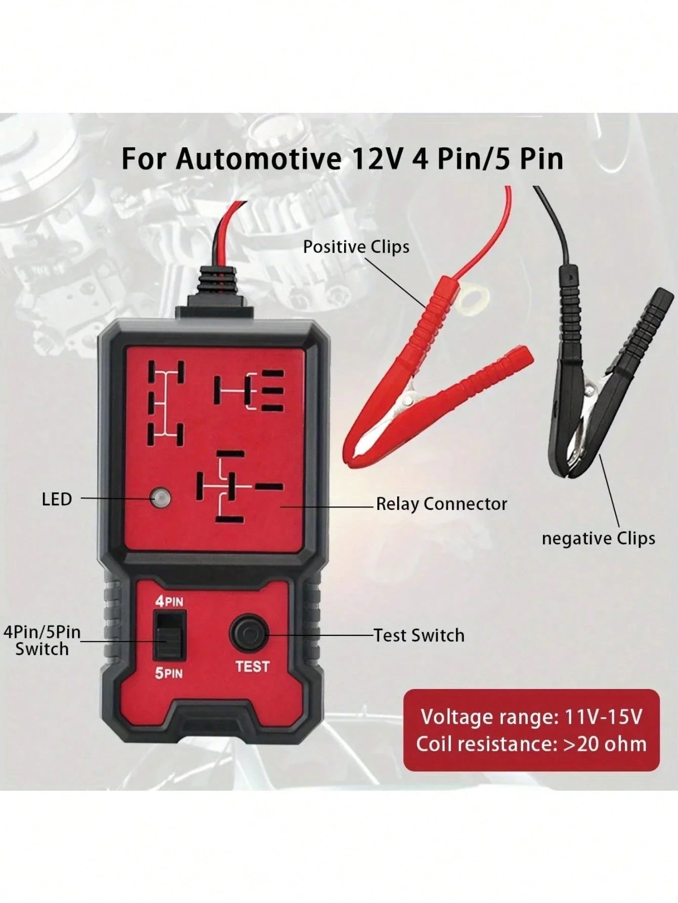 Car Battery Checker Electronic Test Car Relay Tester Diagnostic Tools Automotive Accessories