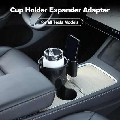 Car Cup Holder Expander, Cup Holder Extender For Car With Adjustable Base. Compatible With Large-Sized Insulated Bottles And Containers From 16 To 40 Ounces, With Diameters Between 3 To 3.9 Inches.