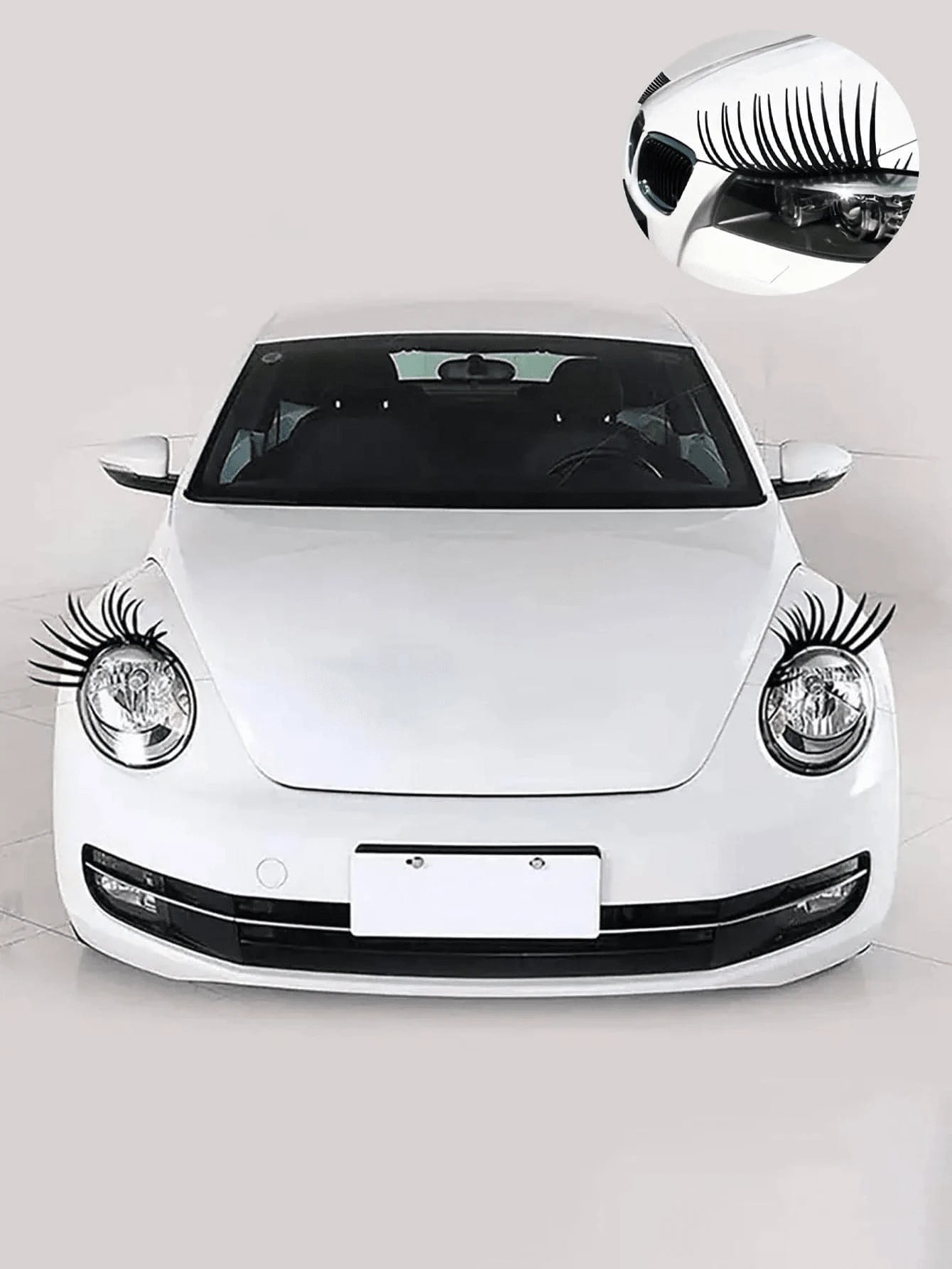 Car Eyelashes Car False Eyelashes Car Stickers Car Headlight Eyebrow Stickers 2 Pieces Set
