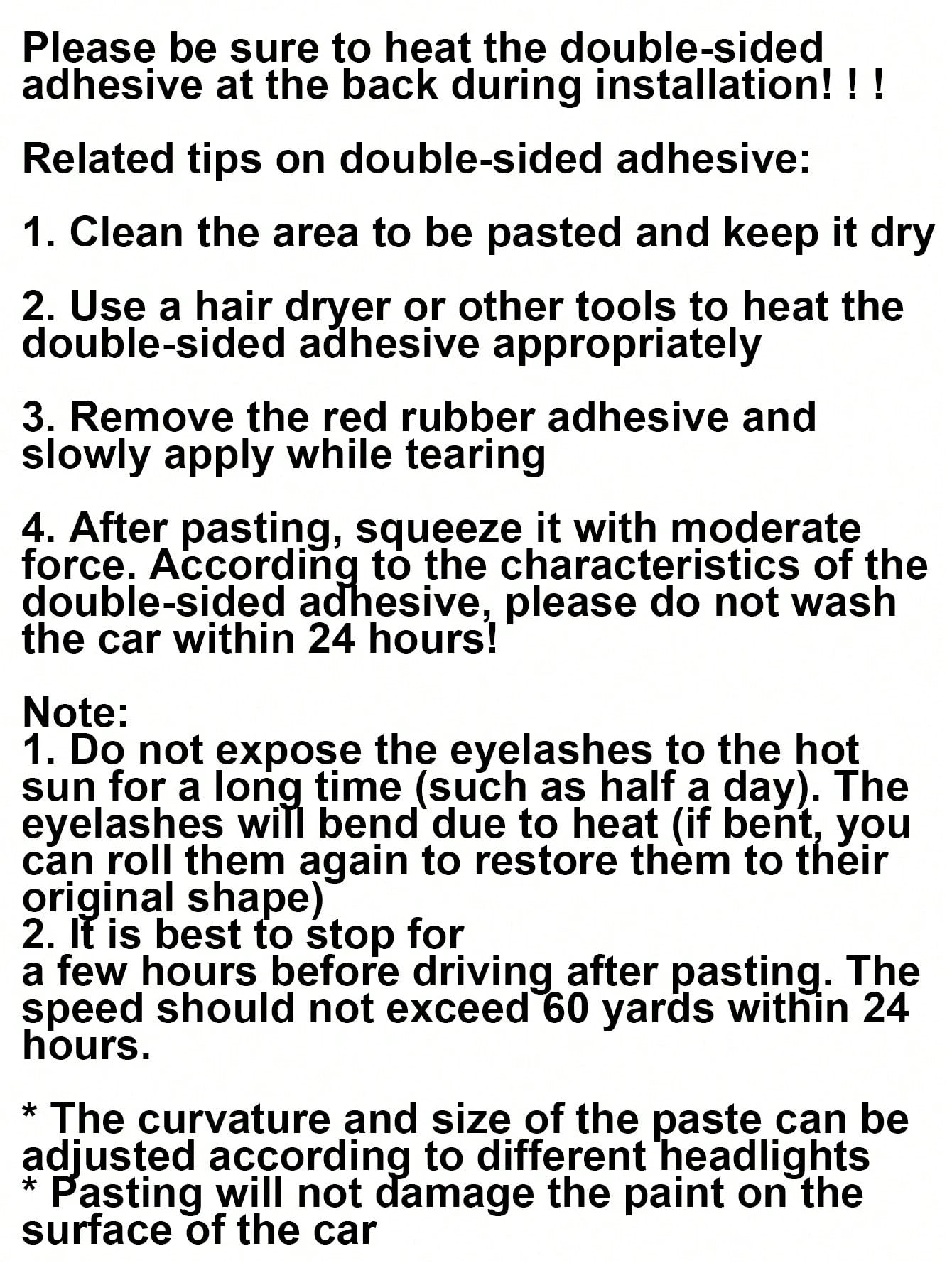 Car Eyelashes Car False Eyelashes Car Stickers Car Headlight Eyebrow Stickers 2 Pieces Set