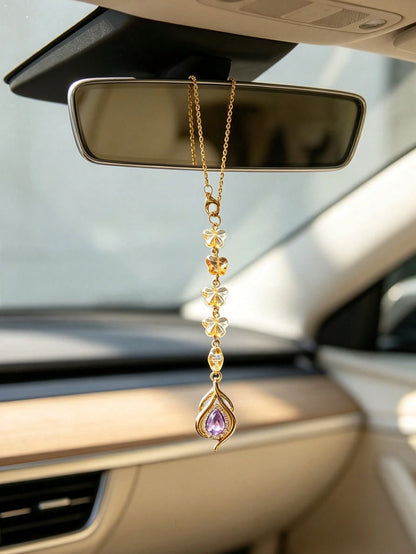 Car Hanging Ornament- Car Accessories Pendant 1pc Star Car Hanging Ornament, Crystal Butterfly Beaded Car Hanging Ornament, Gemstone Butterfly Car Hanging Ornament, Crystal Beaded