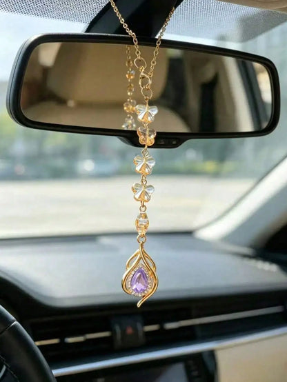 Car Hanging Ornament- Car Accessories Pendant 1pc Star Car Hanging Ornament, Crystal Butterfly Beaded Car Hanging Ornament, Gemstone Butterfly Car Hanging Ornament, Crystal Beaded