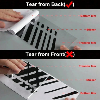 Car Hood Blackout Vinyl Sticker Front Bumper Vinyl Film Decal For Waterproof Auto Exterior Decoration Accessories