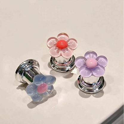 Car Interior Fresh Flower Start Button Decoration