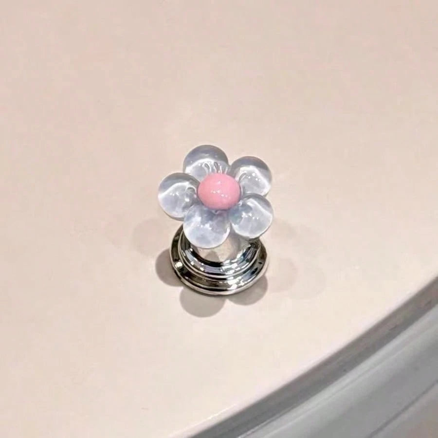Car Interior Fresh Flower Start Button Decoration