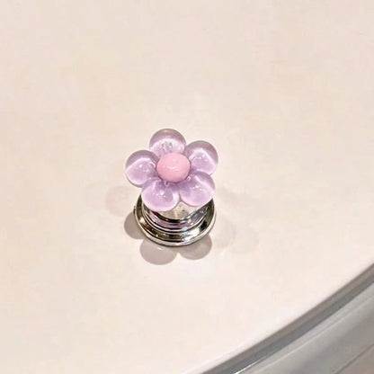 Car Interior Fresh Flower Start Button Decoration