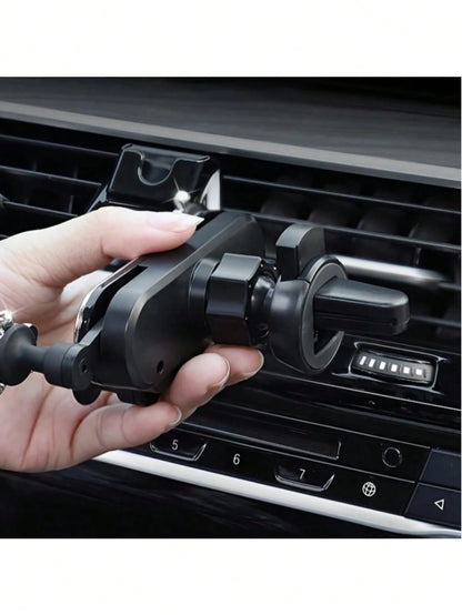 Car Phone Holder Oil Drop Flower Design Air Vent Mount Universal Horizontal/Vertical Navigation Bracket Stable Anti-Drop Auto-Locking