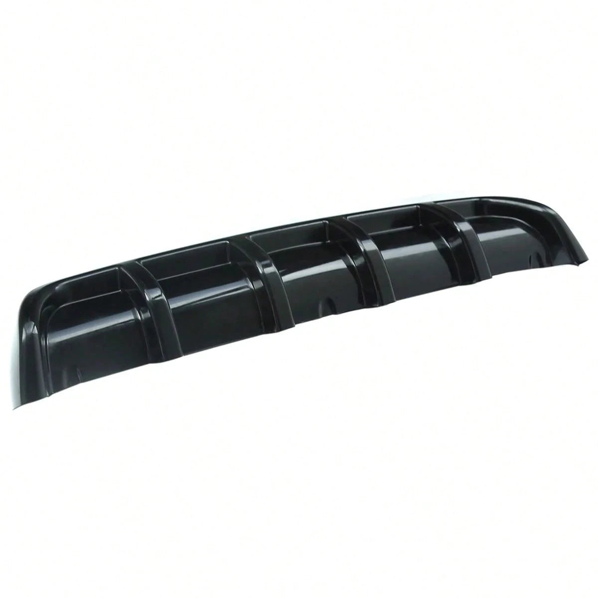 Car Rear Bumper Diffuser Lip 5 Fin Design, Universal Black Racing Spoiler Splitter, Compatible With Ford Mustang Camaro Challenger Charger Styling Accessories