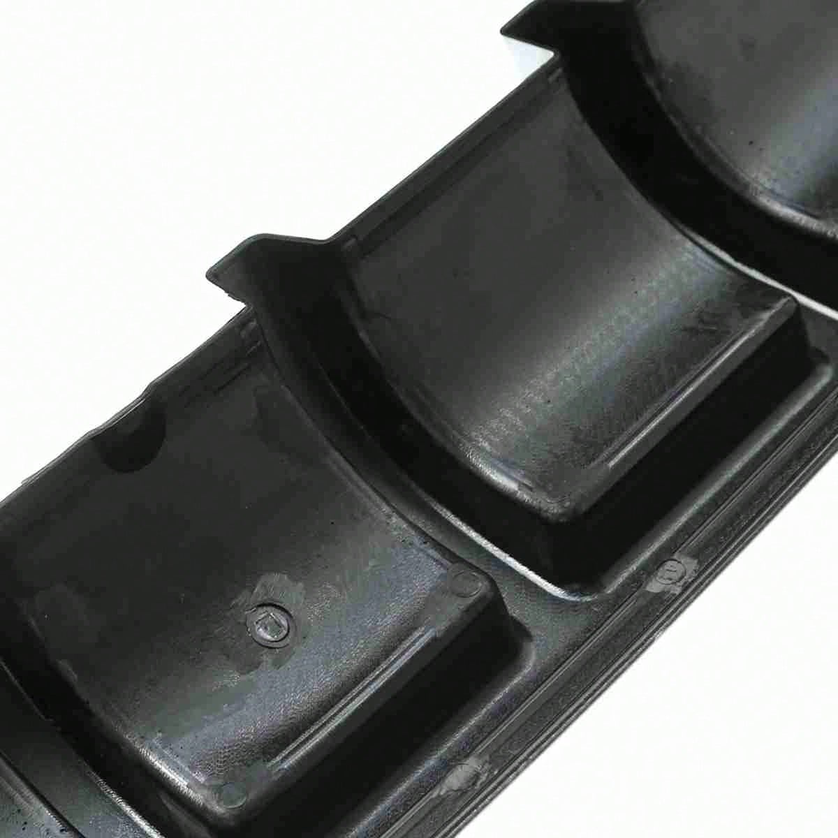 Car Rear Bumper Diffuser Lip 5 Fin Design, Universal Black Racing Spoiler Splitter, Compatible With Ford Mustang Camaro Challenger Charger Styling Accessories