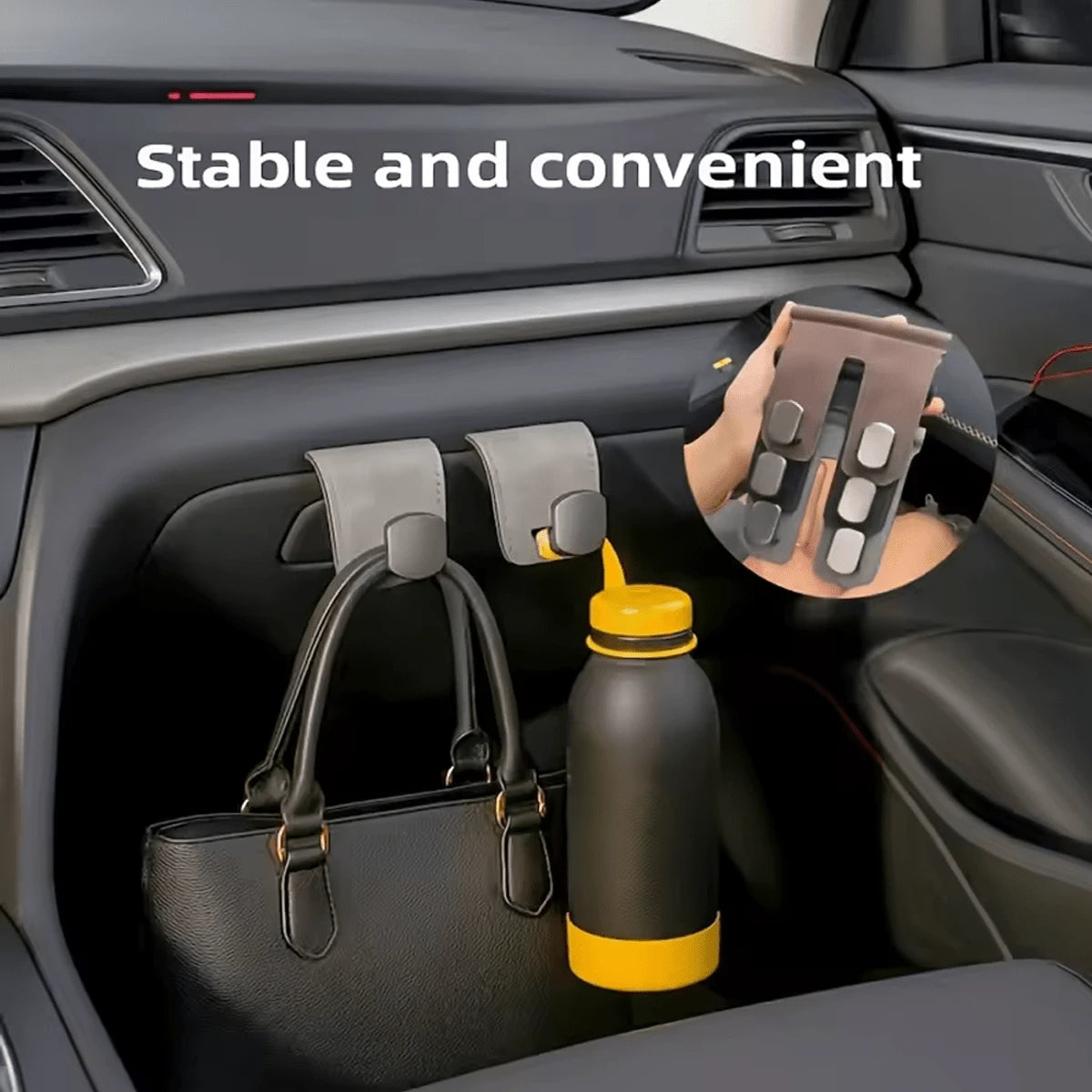 Car Seat Hook Passenger Storage Box Hook Metal Hook Suitable For High Load Capacity Luxury Velvet Large Capacity Car Handbag Hook