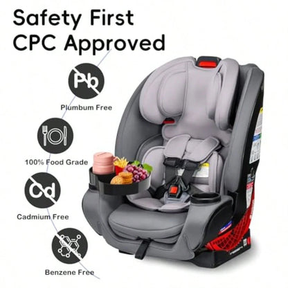 Car Seat Tray, Travel Tray With Cup Holder For Toddler Baby, Car Seat Food Snack Organizer For Road Trip, Stroller Snack Organizer Travel Must Haves Toddler Must Haves Black