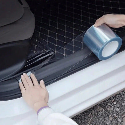 Car Sill Anti-Collision Sticker (Transparent), Door Side Trunk Anti-Stampede Invisible Decoration, Paint Anti-Scratch Protection Device, Suitable For Most Cars, Auto Parts