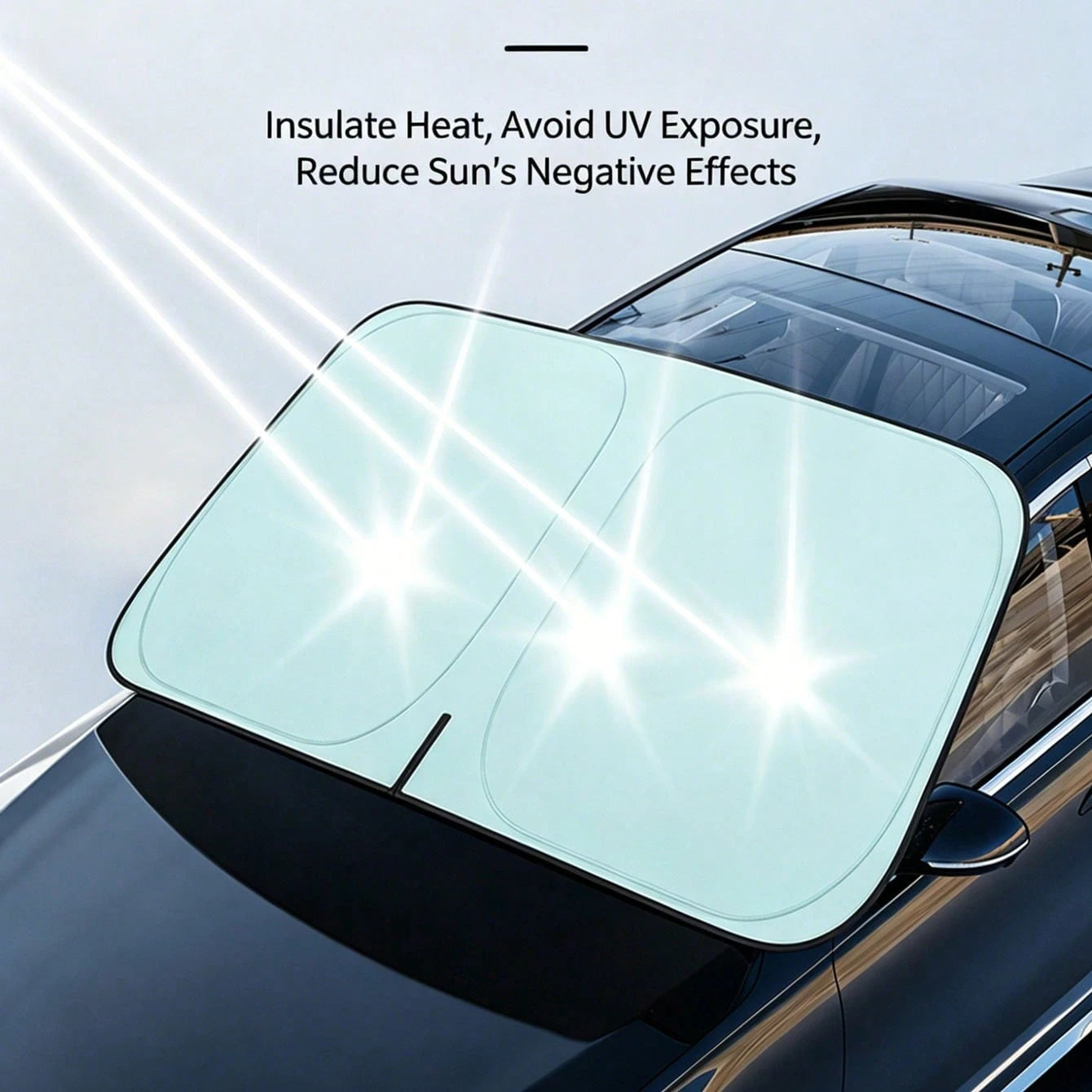 Car Sunshade, Front Windshield Sunshade, Heat Insulation Sunshade, Car Window Sunshade, Double-Layer Thickened Car Interior Sunshade