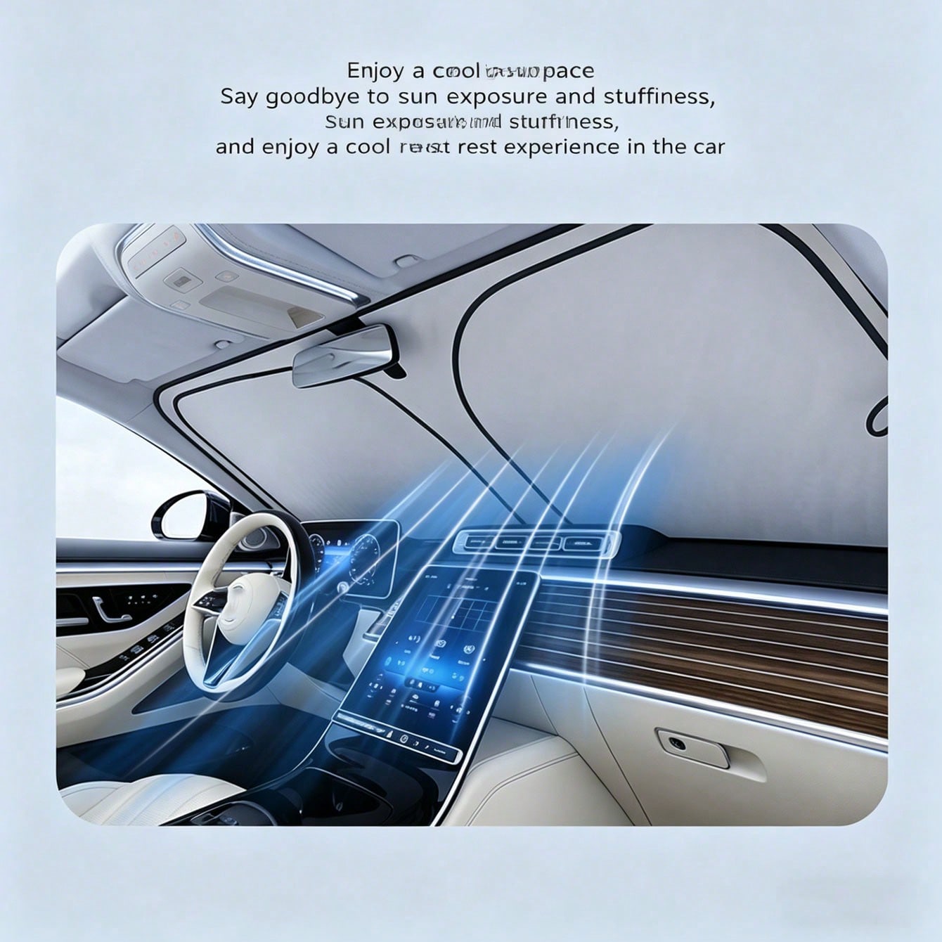 Car Sunshade, Front Windshield Sunshade, Heat Insulation Sunshade, Car Window Sunshade, Double-Layer Thickened Car Interior Sunshade