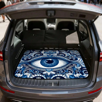 Car Trunk Cargo Pad, Mystery Eye Blue Pattern 1 Pack, Universal Trunk Pad For SUVs, Sedans Or Hatchbacks, Ideal For Outdoor Sports, Moving Boxes, Shopping And Optimizing Your Car Interior| Vehicle Ca