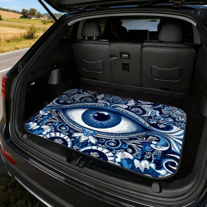 Car Trunk Cargo Pad, Mystery Eye Blue Pattern 1 Pack, Universal Trunk Pad For SUVs, Sedans Or Hatchbacks, Ideal For Outdoor Sports, Moving Boxes, Shopping And Optimizing Your Car Interior| Vehicle Ca