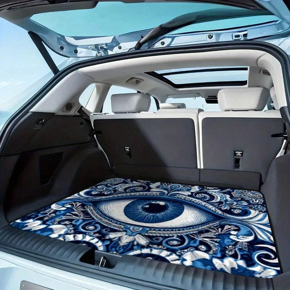 Car Trunk Cargo Pad, Mystery Eye Blue Pattern 1 Pack, Universal Trunk Pad For SUVs, Sedans Or Hatchbacks, Ideal For Outdoor Sports, Moving Boxes, Shopping And Optimizing Your Car Interior| Vehicle Ca