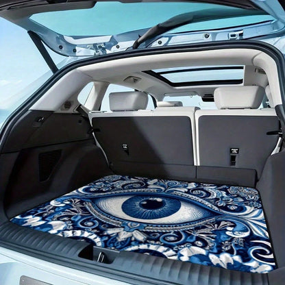 Car Trunk Cargo Pad, Mystery Eye Blue Pattern 1 Pack, Universal Trunk Pad For SUVs, Sedans Or Hatchbacks, Ideal For Outdoor Sports, Moving Boxes, Shopping And Optimizing Your Car Interior| Vehicle Ca
