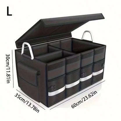 Car Trunk Storage Box- Portable Large Capacity Foldable Storage Bin Car Storage Box, Foldable Car Storage Bin, Rear Car Storage Bin