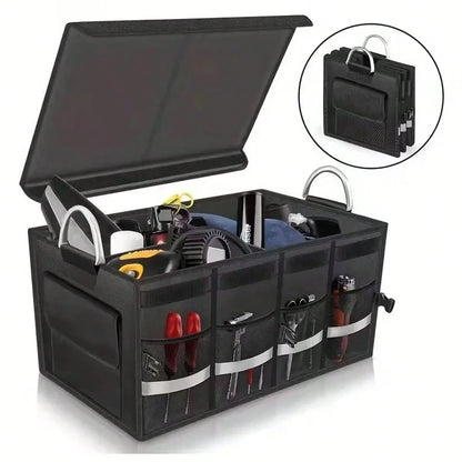 Car Trunk Storage Box- Portable Large Capacity Foldable Storage Bin Car Storage Box, Foldable Car Storage Bin, Rear Car Storage Bin