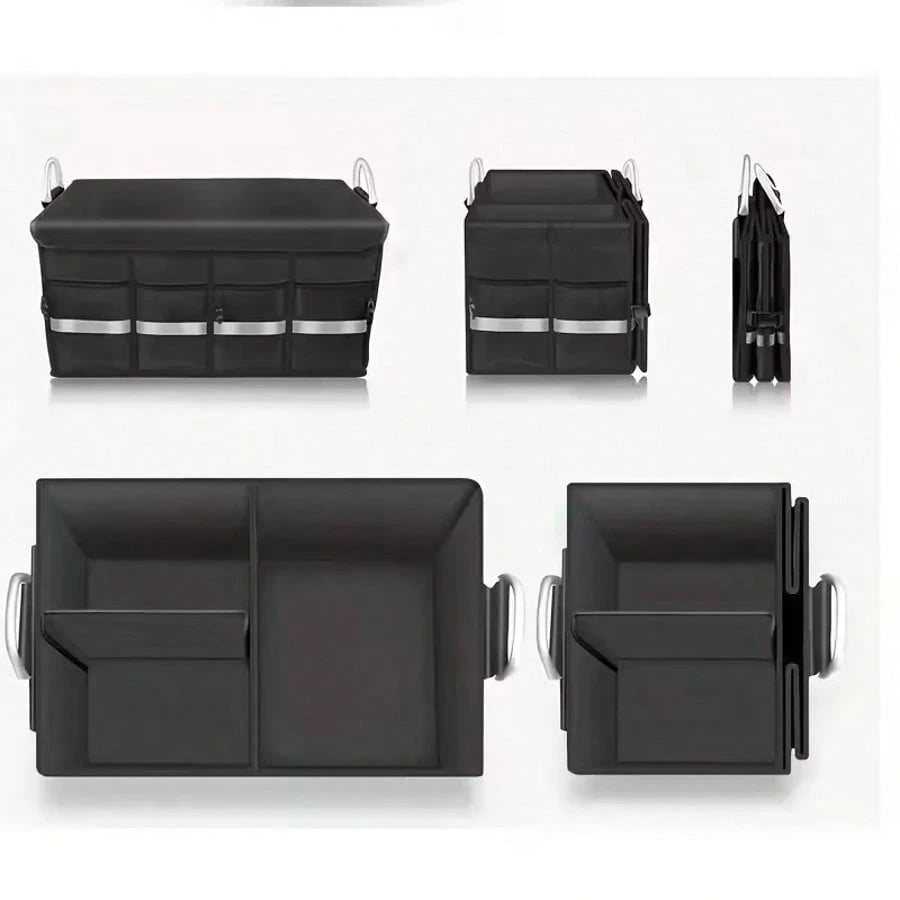 Car Trunk Storage Box- Portable Large Capacity Foldable Storage Bin Car Storage Box, Foldable Car Storage Bin, Rear Car Storage Bin
