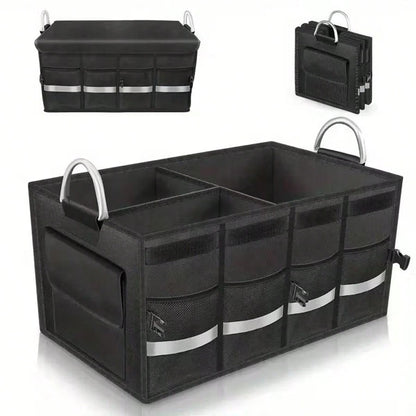 Car Trunk Storage Box- Portable Large Capacity Foldable Storage Bin Car Storage Box, Foldable Car Storage Bin, Rear Car Storage Bin