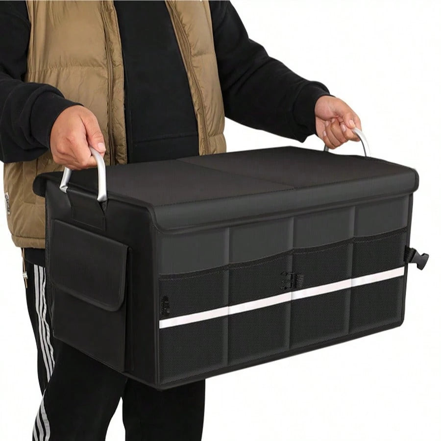Car Trunk Storage Box- Portable Large Capacity Foldable Storage Bin Car Storage Box, Foldable Car Storage Bin, Rear Car Storage Bin