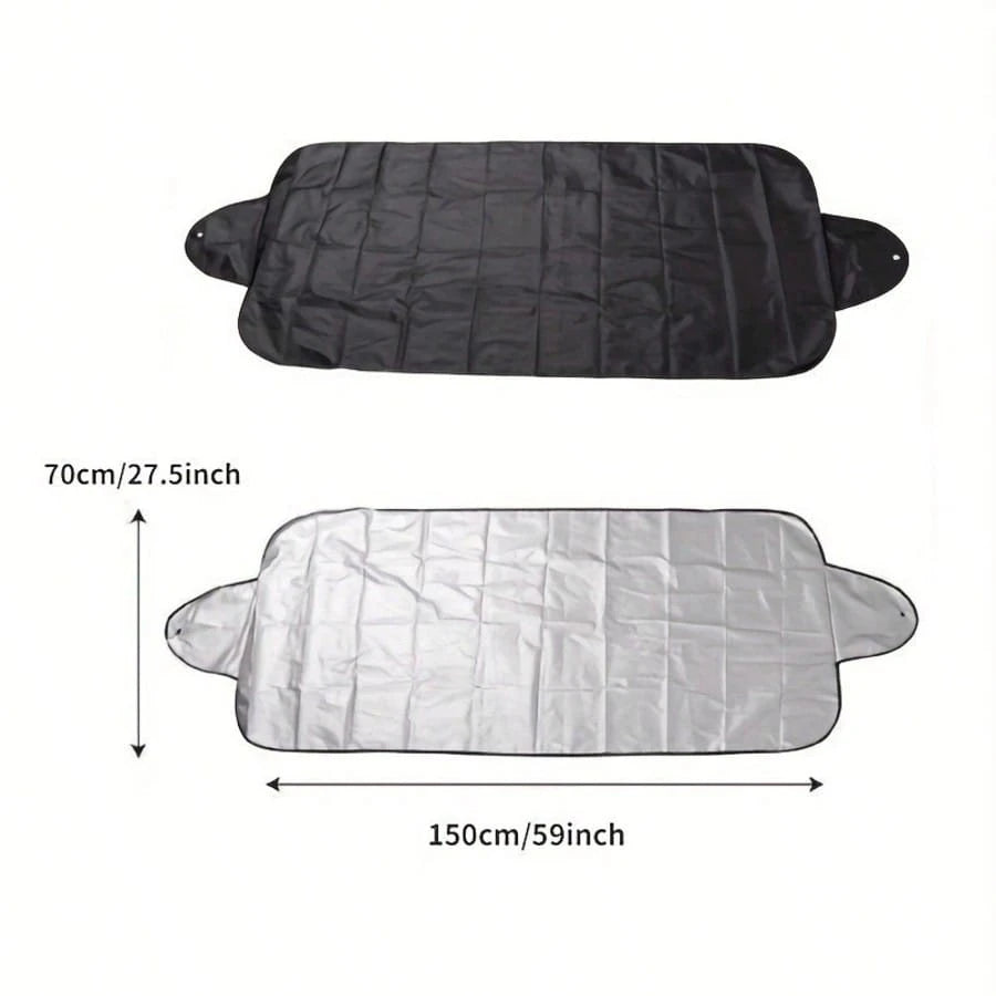 Car Windshield Snow Ice Cover Sun Shade Protector, All Season Dual Function Windshield Frost Guard With Silver Reflective Aluminum Foil Material, Thickened Waterproof Fabric Blocks Heavy Snow,Thick Ic