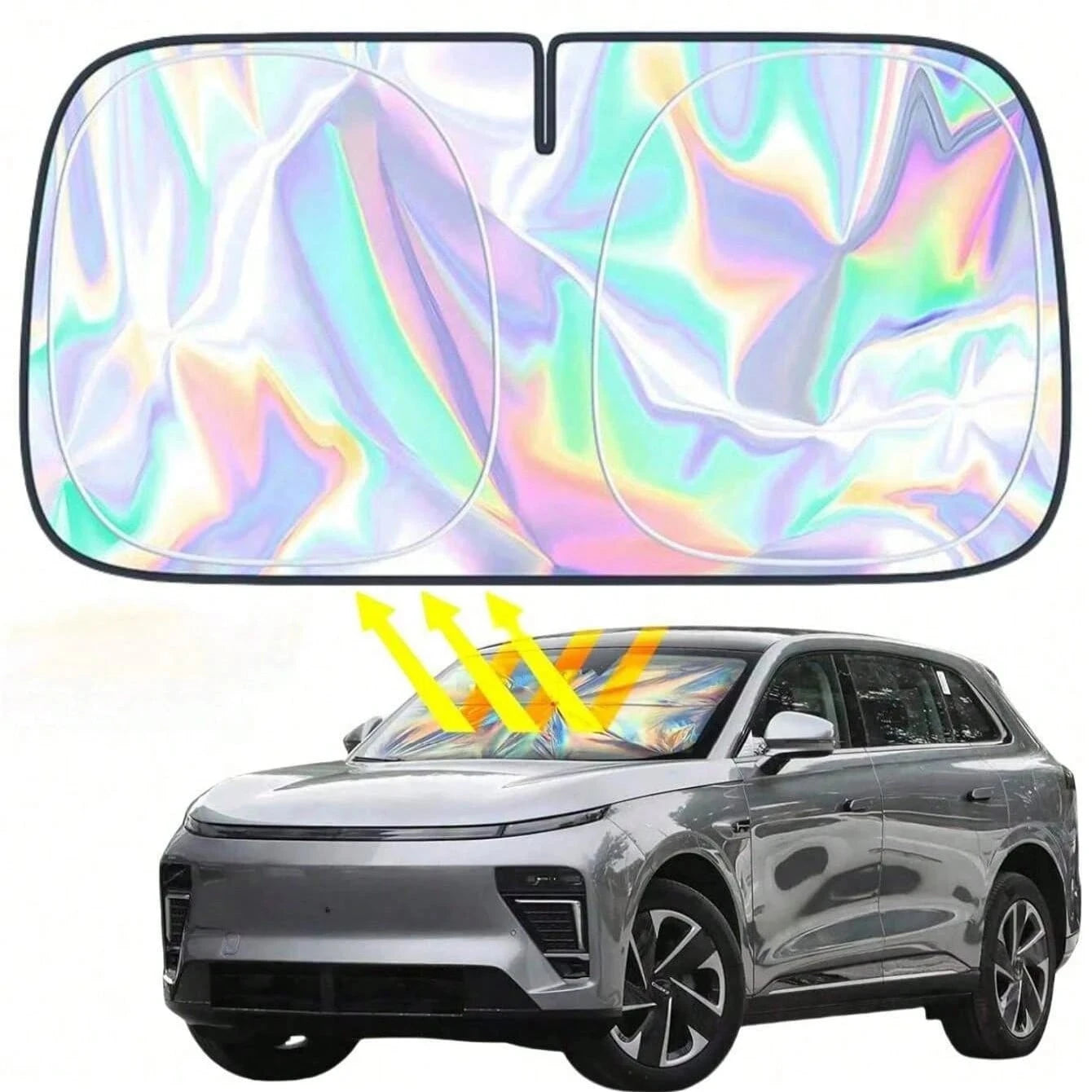 Car Windshield Sunshade, Summer Heat Insulation Sunshade, Foldable Front Window Sunshade, UV Protection, Interior Cooling, Suitable For Most Vehicles