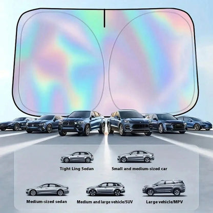 Car Windshield Sunshade, Summer Heat Insulation Sunshade, Foldable Front Window Sunshade, UV Protection, Interior Cooling, Suitable For Most Vehicles