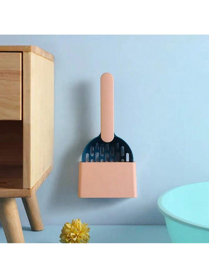 Cat Litter Scoop Plastic Cat Litter Shovel With Base Self Cleaning Cat Litter Box Shovel Kitten Toilet Clean Tools Cat Supplies