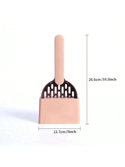 Cat Litter Scoop Plastic Cat Litter Shovel With Base Self Cleaning Cat Litter Box Shovel Kitten Toilet Clean Tools Cat Supplies