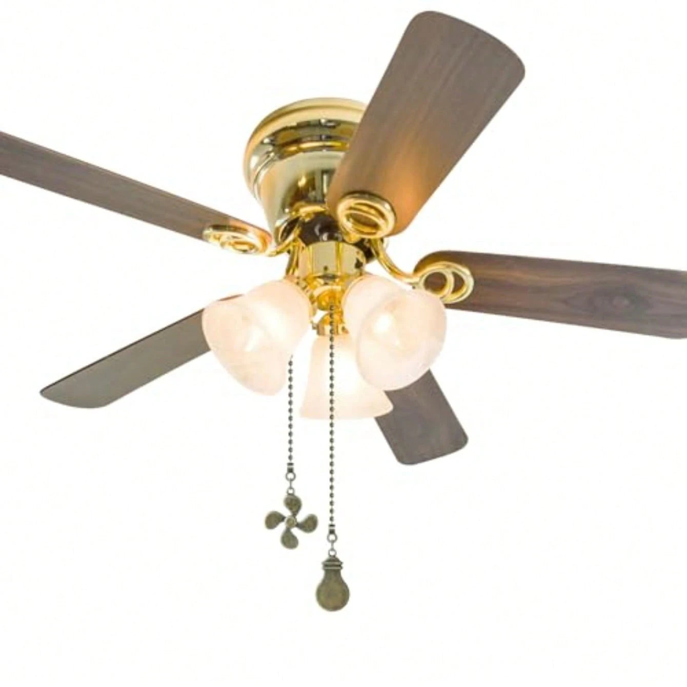 Ceiling Fan Pull Chain, 4 Pack Bulb And Fan Pull Chain Extension Ornaments, 12 Inch Ball Beads Decorative Fan Pull Extenders With Connector For Ceiling Fan Light And Lamp Bronze