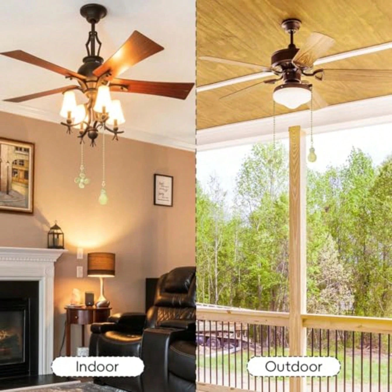 Ceiling Fan Pull Chain, 4 Pack Bulb And Fan Pull Chain Extension Ornaments, 12 Inch Ball Beads Decorative Fan Pull Extenders With Connector For Ceiling Fan Light And Lamp Bronze