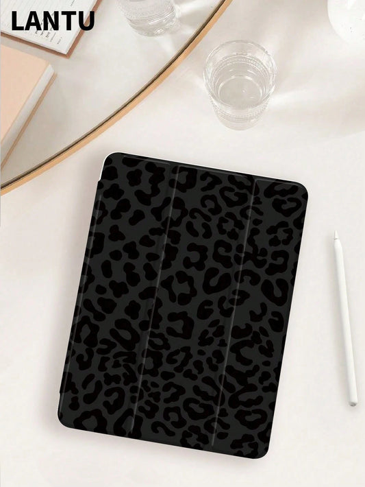 Cheetah,Leopard Print 1pc Minimalist Black Leopard Print Protective Case, Compatible With 10.2"/ Compatible With Pro 11" 2020/2021, Compatible With (A16) 11" 11th Gen 2025, Compatible With 9th/10th G