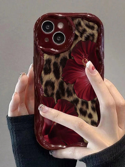 Cheetah,Leopard Print Leopard Print Cream Texture Soft Case Compatible With IPhone 17/17 Pro Max, 16/16 Pro/16 Pro Max, 15, XR, 7P/8P, P12 Pro Max, P13 Pro Max, P14 Pro Max, P13, P14, P11, P12, P14, X