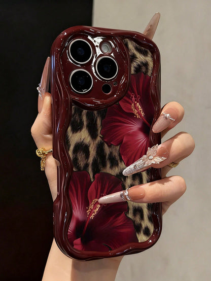 Cheetah,Leopard Print Leopard Print Cream Texture Soft Case Compatible With IPhone 17/17 Pro Max, 16/16 Pro/16 Pro Max, 15, XR, 7P/8P, P12 Pro Max, P13 Pro Max, P14 Pro Max, P13, P14, P11, P12, P14, X