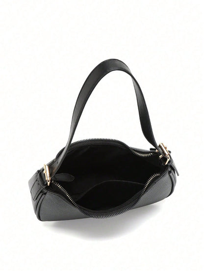 [Cherry Pendant] Black Square Bag, Fashionable Crescent Bag, Y2K Underarm Bag, New Shoulder Crossbody Bag, Versatile Women Handbag