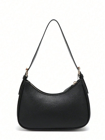 [Cherry Pendant] Black Square Bag, Fashionable Crescent Bag, Y2K Underarm Bag, New Shoulder Crossbody Bag, Versatile Women Handbag