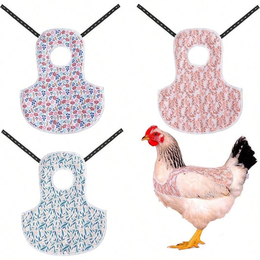 Chicken Hens, 3 Pack Chicken Aprons With Unique Print Design, Adjustable Back Straps, Breathable Comfortable, Easy To Use (Pattern)