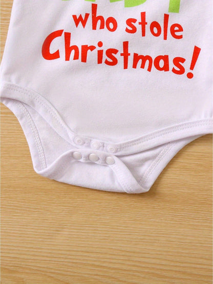 Christmas Baby Boy Girl Outfit Infant The Baby Who Christmas Outfit Romper Furry Suspender Pants Xmas Gifts